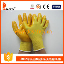 Yellow Nylon with Yellow Nitrile Glove-Dnn346